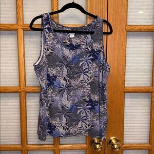 EUC Chico’s 3 Sleeveless Palms Tank